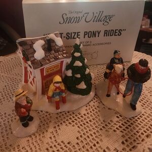 Snow Village Pint Size Pony Rides Dept 56